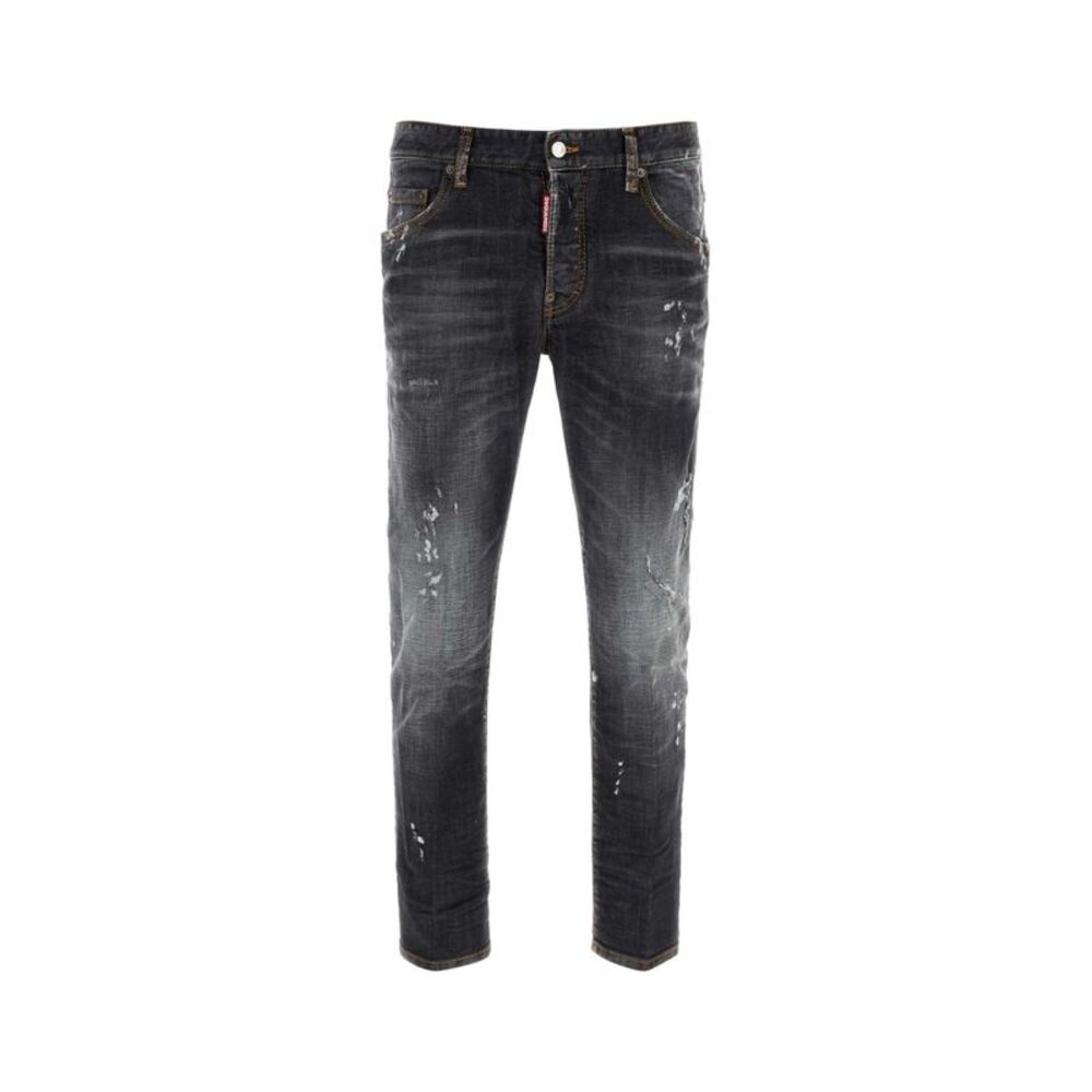 Dsquared Men Graphite Stretch Denim Jeans